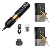 Ambition Soldier Wireless Tattoo Pen Machine Battery with Portable Power coreless Motor 1950mA/h Battery 40Pcs Cartridge Needle