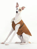 Pet Dog Cat Autumn And Winter Clothes Brown Suede Jacket