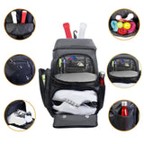 Pickleball with Shoe Compartment Tennis Paddle Backpack Daypack