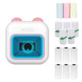M10 Mini Pocket Thermal Instant Photo Printer 7-Color LED Light Label Maker hine BT Wireless Connect Compatible Android iOS