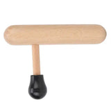 T Shape Wooden Acupuncture Acupoint Stick Skin Device Body Deep Tissue Massage Therapy Tool Neck Back