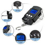 1 Pieces 50Kg Travel Scale Digital Fishing Scale With Ruler High Precision Fishing Scale No Battery