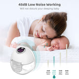 S32 Wearable for Breastfeeding Electric Breast Pump Hands FreeLow Noise with Memory Pause Functions 24mm Flange