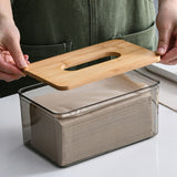 2PCS Nordic Simple Creatives Tissue Napkin Storage Box Ins Transparent