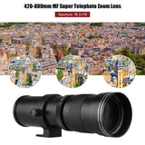 420-800mm T Camera MF Super Telephoto Zoom F/8.3-16 with Filters Kitt +Teleconverter Lens for Sony AF Mount A900/A850