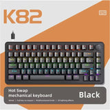 Multifunctional Knob Wired nical Keyboard,82 Keys 21keys,Full Key Hot-Swap,Cool Backlight,Bluetooth/2.4G/USB for PC Laptops