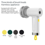 4 in 1 Kitchen Brush - USB Rechargeable Handheld Electric Rotary Scrubber. Household Cleaning Tool.