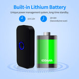 Handheld 3-in-1 Barcode Scanner 1D/2D/QR Bar Code Reader Support Bluetooth /2.4G Wireless /USB Wired Connection for Supermarket