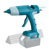 100W Cordless with 10pcs 11mm Stic Hot Melt Glue Gun for /Milwaukee/Makita/Bosch 18V Battery (No Battery)