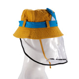 Kids Boys Mask Eye Protective Cap Bucket Anti-Saliva Dustproof Face Cover Caps Dual Purpose Sun Hat