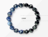 Bracelet Men's Crystal String Natural Blue Stone