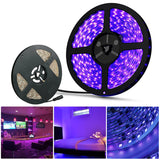 UV Ultraviolet 3528 SMD LED Strip Light 5M Waterproof Ribbon Flexible Tape Lamp For Party Bedroom TV Computer Decoration