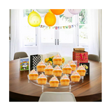4 Pack 3 Tier Clear Holder,Half Moon Cupcake Stand, Acrylic Risers Stand,Dessert Stand for Display