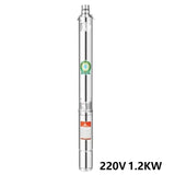 220V 1.2KW Large w Household Stainless Steel Deep High Lift Clean Water Pump All Copper Motor For Well Agricultural