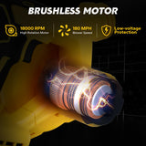 18000RPM Cordless Blower 2 In 1 Air Blower&Suction Leaf Computer Dust Collector Cleaner for /Milwaukee (No Battery)