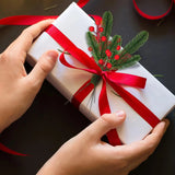 10pcs Artificial Pine Branches Holly Red Berries Stems for Xmas Tree DIY Wreath Decorations Christmas Home Decoration