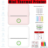 Mini Thermal Printer Wireless Bluetooth 4.0 200dpi Photo Label Memo List Printing with USB Cable Imprimante Portable