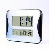 1pc LCD Large-character Clock, Large-screen Perpetual Calendar Desktop Wall Clockwith Button, Time Week Temperature Year Month Day Display Function Alarm Function (without Battery)