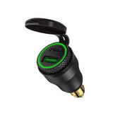 Aluminium Type-C PD Power Delivery USB 30W QC 3.0 Quick Charger Waterproof for Hella DIN Socket Ducati Triumph