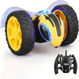 Stunt Car Remote Control Car For Kids, 1/14 2.4Ghz Rechargeable Off Road Bumble Tumble Bee Truck Rock Crawle