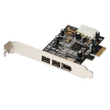 PCI Express 3 Port Firewire 1394B & 1394A PCIe 1.1 x1 Card TI XIO2213B Chipset