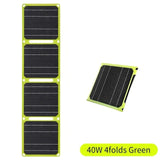21W 40W Foldable Panel Dual USB +DC Cell Portable Folding Waterproof Solar Outdoor Mobile Power Bank Charger