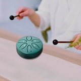 Steel Tongue 3 Inch 6 Notes Percussion Instrument Balmy with Mallets for Meditation Yoga Mors Mini Handpan Drum