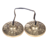 2.6in/6.5cm Handcrafted Tibetan Meditation Tingsha Cymbal Bell with The Eight Auspicious Buddhist Lucky Symbols