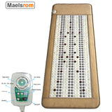 Electric Heated Germanium Stone Massage Mat with Natural Jade and Tourmaline Stones. Infrared Photon Crystal Pad