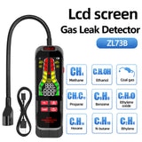 ZL73B Leak Detector 50-10000ppm Rechargeable Sound Alarm Combustible Flammable Natural Methane Liquefied Gas Analyzer