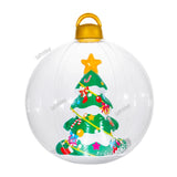 60cm Giant Luminous Christmas Balls With Lights Pvc Outdoor Xmas Iatable Ball Holiday Yard Lawn Porch Decor
