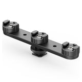 PT-23 Vlog Expansion Bracket 3 Cold Shoe Mounts 180° Rotatable for Mounting LED Video Light Microphone