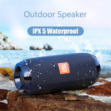 Waterproof Outdoor Boombox with Portable Bluetooth Speaker, Wireless Bass Subwoofer, AUX TF USB Stereo Loudspeaker Music Box