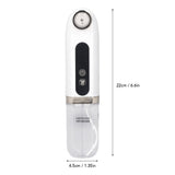 Face Vacuum Pore Cleaner Blue LED Oxygen Injector White Heads Removal Vacuum Hydration 6 Suction Heads 3 Modes for Facial Care