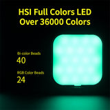 Dimmable RGB Fill Light LED Video Light Lamp Multicolor For Phone DLSR Camera LED Lamp Photography Lighting Studio Vlog