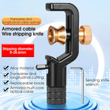 ACS-2 Armored Wire Stripper Optical Cable Fiber Optic Stripping Tool Jacket Slitter Sheath Cutter 4-10mm & 8-28.6mm