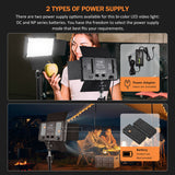 36W RGB Photography Bi-color Light Panel 352pcs LED Beads 3200K-5600K Dimmable with Metal Barndoors Remote Controller