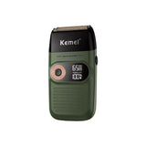 Kemei  Rechargeable Cordless Razor For Men With LCD Double-Blade Razor Facial Care Hairdressing Scissors KM-2026