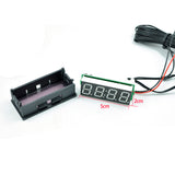0.56" Digital 5~60v Voltmeter Clock Meter Inside / Outside Temperature Double Sensors for Automotive Motorcycle