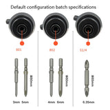 220V Direct Plug-In Power Batch Kit 802 801 S1/4 Driver Electric Screwdriver Repair Tool