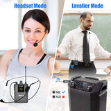 UHF Wireless Microphone Headset with Transmitter and Receiver Digital Display Bodypack Mic for Teaching Interview Lavalier New