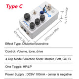 MOSKYAudio Effect Pedal 4 Mode Switch & Volume/Tone/Drive Controls Compact Digital Overdrive Guitar Effector