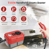 High Temperature Pressurized Handheld Steam Cleaner with Brush Heads - For Kitchen, Furniture, Bathroom & Car