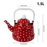 1Pc Enamel Tea Kettle Stainless Steel Teapot Stovetop Tea Kettle Coffee Pot Coffee Kettle Lovely Enamel Teapot For Loose Leaf Tea