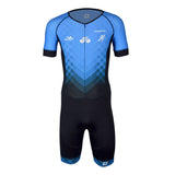 Slim fit bike short-sleeved jumpsuit
