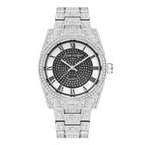 Men's Watches Waterproof 3Bar Luxury Quartz Wristwatch Iced Out Diamond Roman Dial Stainless Steel Strap Casuals Reloj Hombre