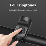 ESLNF Bicycle Rechargeable Bike Motorcycle Electric Anti-theft Horn Loud Alarm Ring Bell Road Cycg Accessories