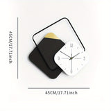 1pc Modern Minimalist Personality Metal Eco-friendly Plate Creative Wall Clock -17.7 "(approx. 45 Cm) - Large Battery Operated Clock For Living Room, Kitchen, Bedroom, Dining Room And Office Decor