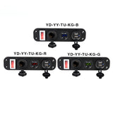 DIY Pre Wired Switch Dual USB Cigarette Lighter 4.2A 4in1 Panel Mount Socket Car Voltmeter