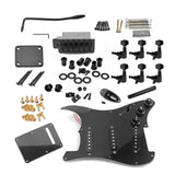 ST Style Electric Guitar Full Set DIY Accessory Kit - Including Prewired Pickguard, Bridge, SSS Pickups and Other Guitar Accessories